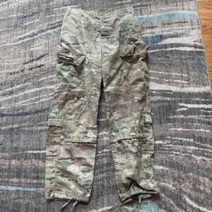 Men's Military Issue Camo Camouflage Field Cargo Utility Pants Sz Small Regular